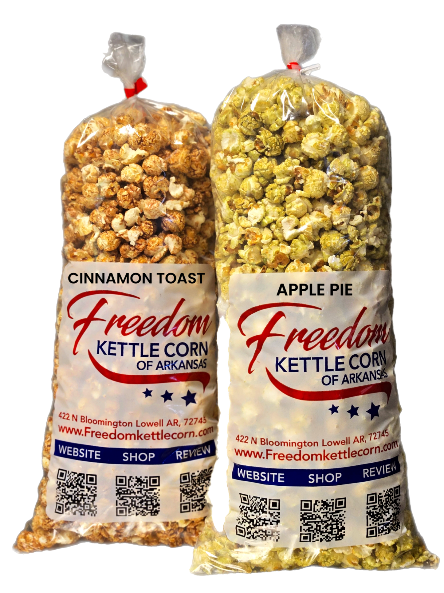 4th of July Popcorn Combo - Cinnamon toast and Apple pie kettle corn