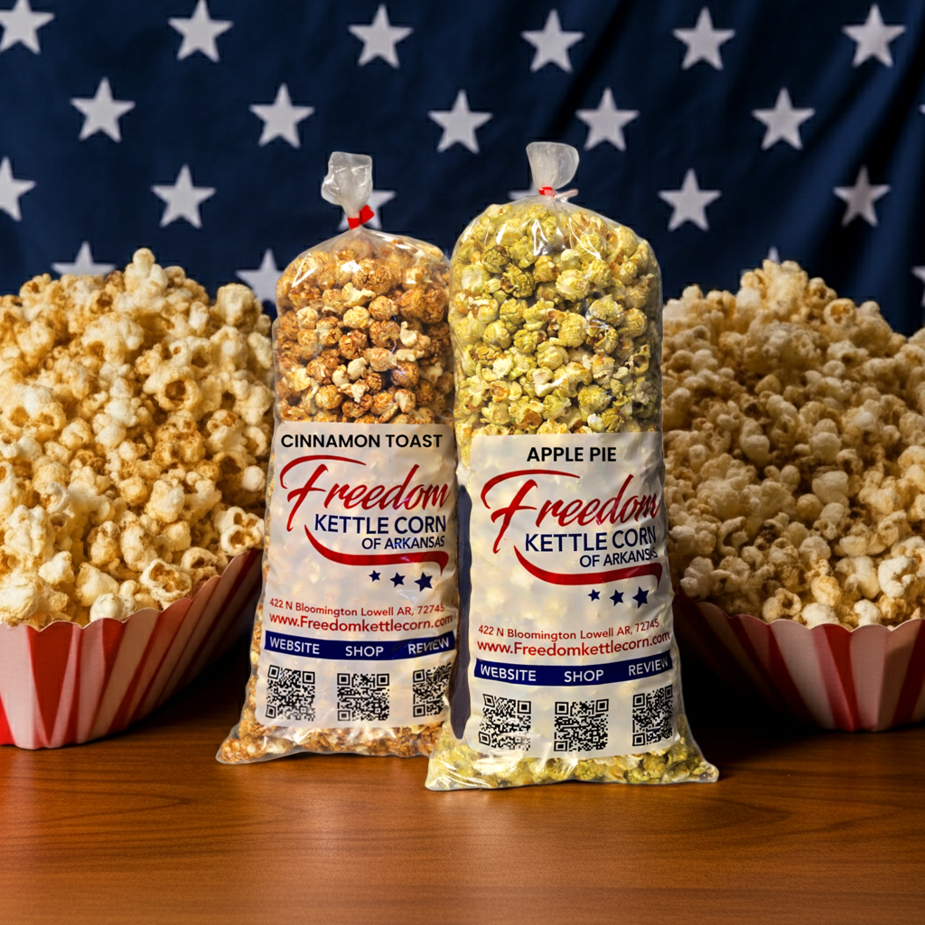 4th of July Popcorn Combo - Cinnamon toast and Apple pie kettle corn