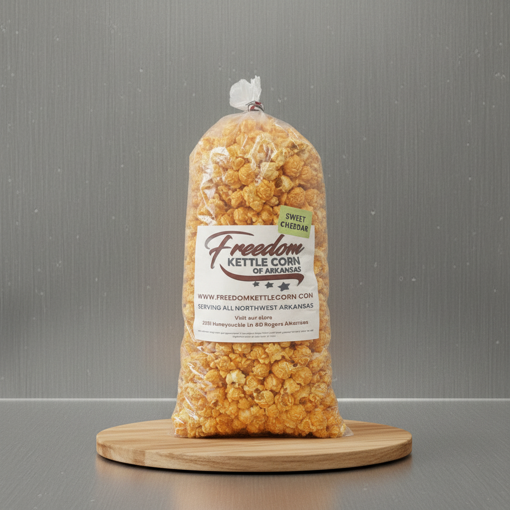 Sharp Cheddar Popcorn – Freedom Kettle Corn Of Arkansas